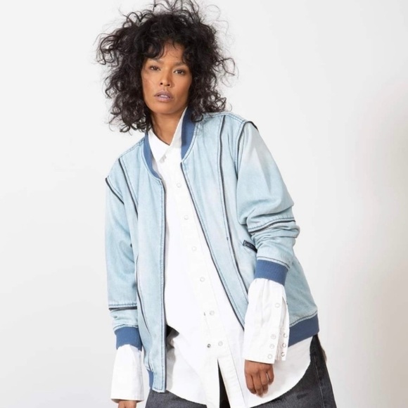 Sandrine Rose Zip Bomber in Original NWT - Picture 1 of 11